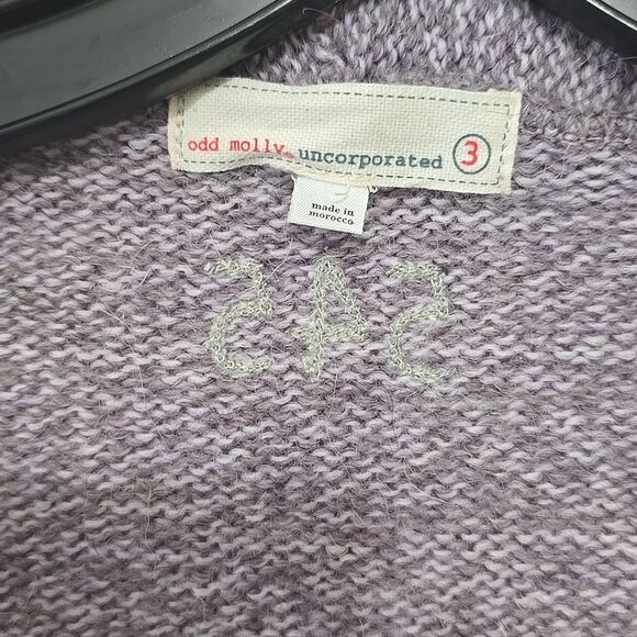 Odd Molly Red and Purple Cardigan Sweater 3 - Picture 2 of 11